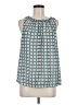 Ann Taylor 100% Polyester Teal Sleeveless Blouse Size M - photo 1