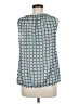 Ann Taylor 100% Polyester Teal Sleeveless Blouse Size M - photo 2