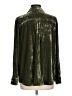 Sundance 100% Polyester Metallic Green Long Sleeve Blouse Size L - photo 2