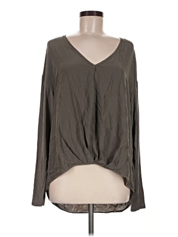 HEATHER Long Sleeve Silk Top (view 1)