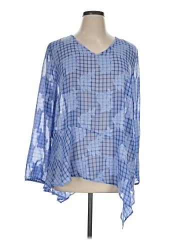 LOGO by Lori Goldstein 3/4 Sleeve Blouse (view 1)