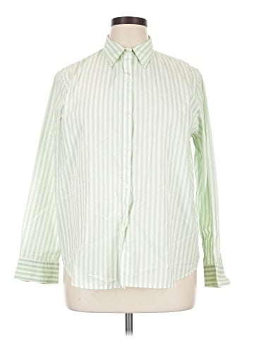 Jones New York Signature Long Sleeve Button-Down Shirt (view 1)