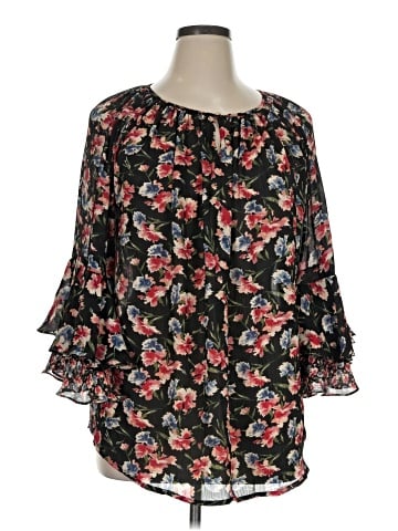 Chaps 3/4 Sleeve Blouse (view 1)