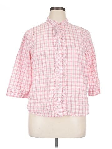 IZOD 3/4 Sleeve Button-Down Shirt (view 1)