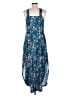 Unbranded Floral Blue Teal Casual Dress Size M - photo 2