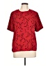 Notations Red Short Sleeve Blouse Size L - photo 1