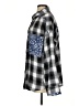 Pol Checkered-gingham Silver Long Sleeve Button-Down Shirt Size S - photo 5