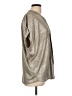 Bishop + Young Metallic Silver Short Sleeve Blouse Size L - photo 4