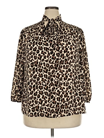 By Design 3/4 Sleeve Button-Down Shirt (view 1)