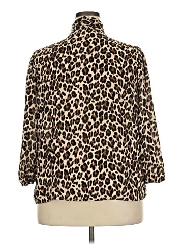 By Design 3/4 Sleeve Button-Down Shirt (view 2)