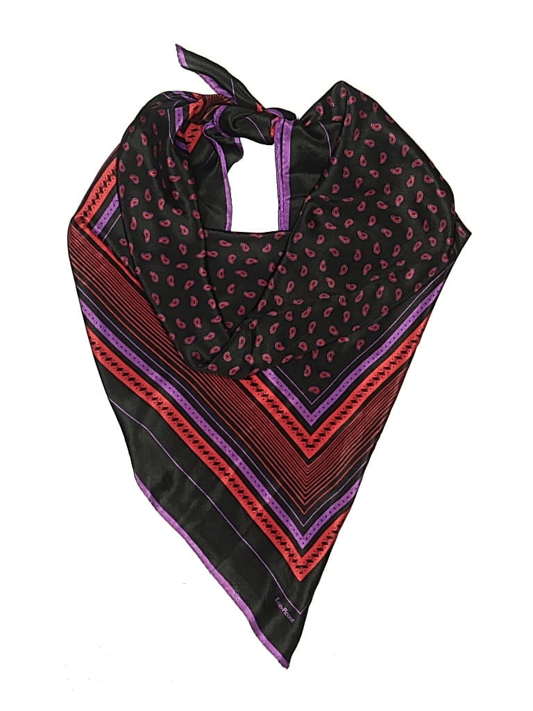 Pre-owned Evan Picone Scarf In Burgundy