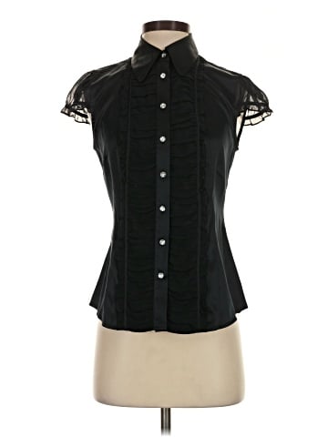 INC International Concepts Short Sleeve Silk Top (view 1)