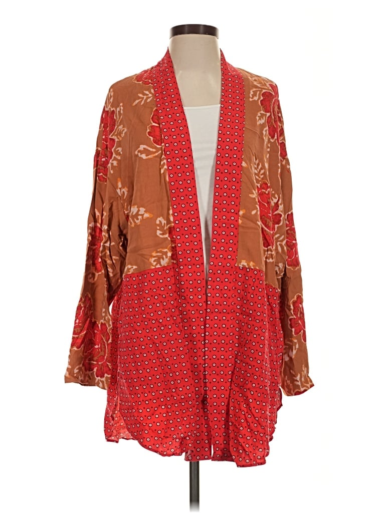 Pre-owned Free People Kimono In Red