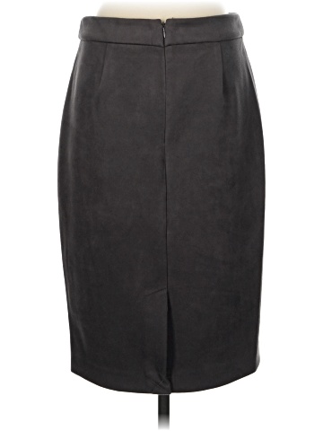 Joan Vass Faux Leather Skirt (view 2)