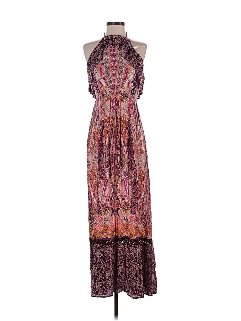 Pre-owned Miami Casual Dress In Burgundy