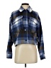 For The Republic 100% Polyester Plaid Blue Jacket Size S - photo 1