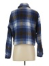 For The Republic 100% Polyester Plaid Blue Jacket Size S - photo 2