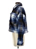 For The Republic 100% Polyester Plaid Blue Jacket Size S - photo 5