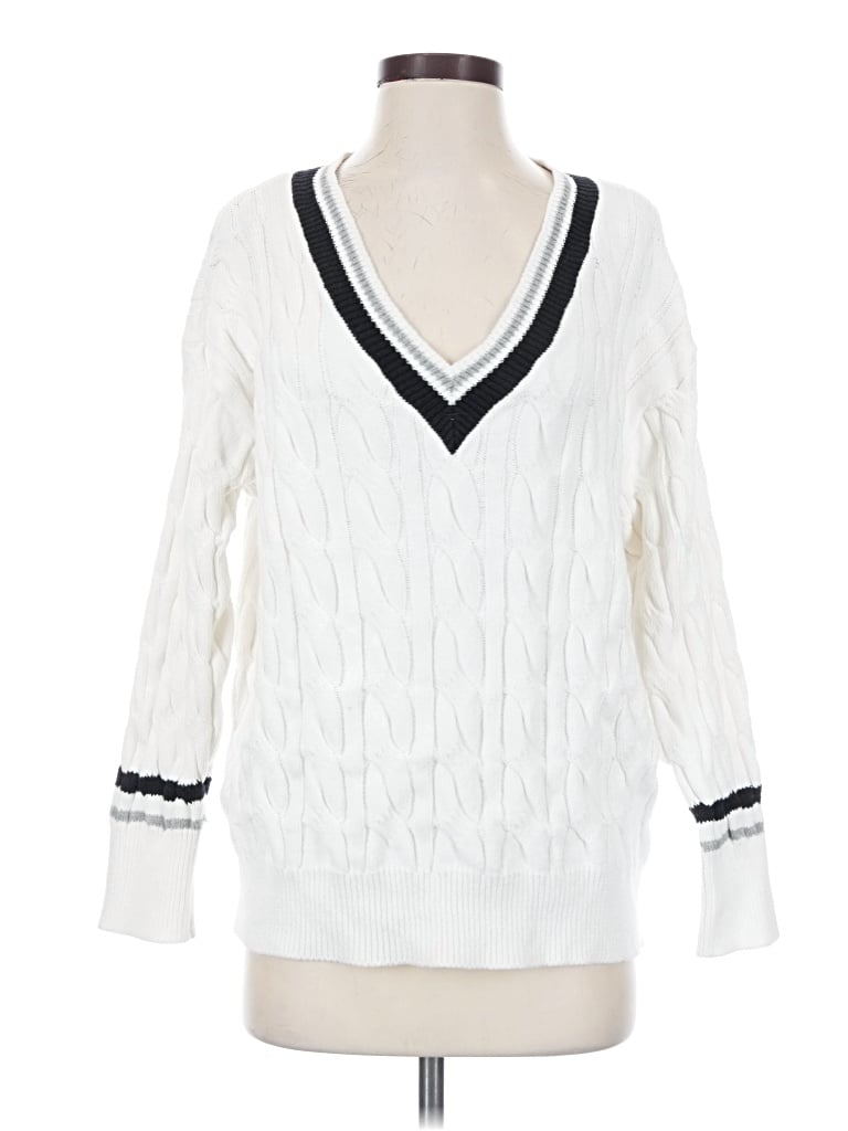 Pre-owned Forever 21 Pullover Sweater In White