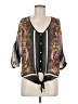 Bisou Bisou 100% Polyester Black 3/4 Sleeve Blouse Size M - photo 1