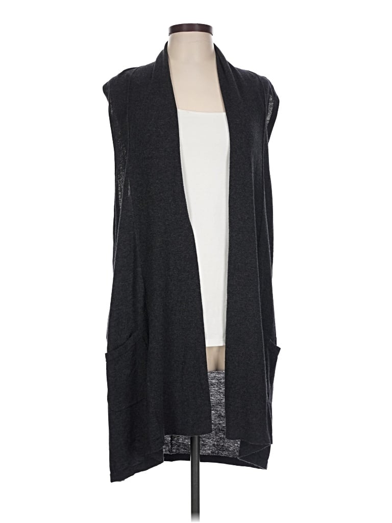 Pre-owned August Silk Sweater Vest In Black
