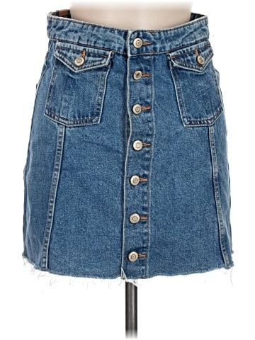 Zara TRF Denim Skirt (view 1)
