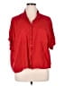 Lularoe 100% Rayon Red 3/4 Sleeve Button-Down Shirt Size XL - photo 1