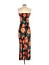 RESA 100% Polyester Print Orange Cocktail Dress Size M - photo 2