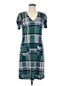 En Focus Studio 100% Polyester Plaid Teal Casual Dress Size 6 - photo 1