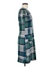 En Focus Studio 100% Polyester Plaid Teal Casual Dress Size 6 - photo 4