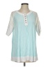 Pol Teal Short Sleeve Blouse Size S - photo 1