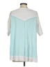 Pol Teal Short Sleeve Blouse Size S - photo 2