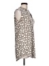 SJS Polka Dots Gray Sleeveless Blouse Size L - photo 4
