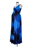Olian Graphic Blue Casual Dress Size S - photo 1
