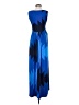 Olian Graphic Blue Casual Dress Size S - photo 2