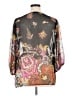 One World 100% Polyester Black 3/4 Sleeve Blouse Size XL - photo 2