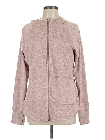 Tangerine Zip Up Hoodie (view 1)