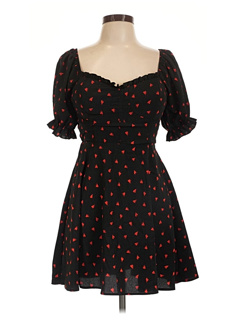 Pre-owned Inspired Hearts Cocktail Dress In Black
