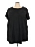 Roaman's Black Short Sleeve Top Size 30 (3X) - photo 1