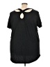 Roaman's Black Short Sleeve Top Size 30 (3X) - photo 2