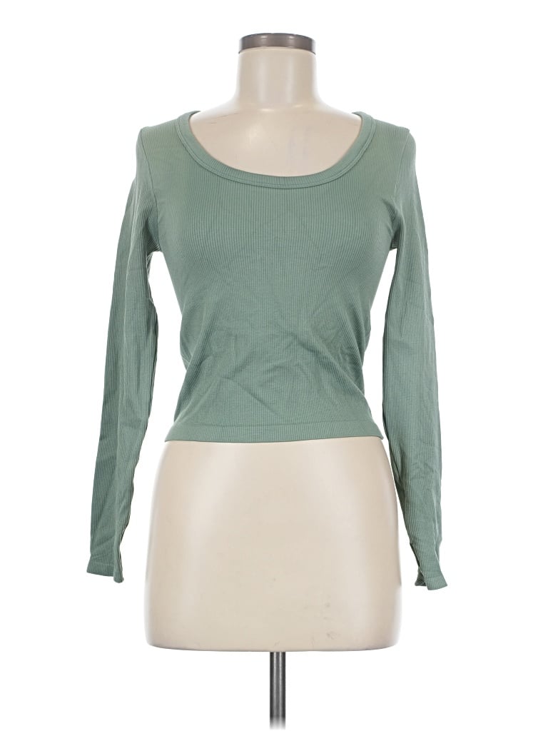 Pre-owned 90 Degree By Reflex Long Sleeve T-shirt In Green