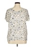 Ann Taylor LOFT 100% Polyester Ivory Short Sleeve Blouse Size XL - photo 1