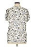 Ann Taylor LOFT 100% Polyester Ivory Short Sleeve Blouse Size XL - photo 2