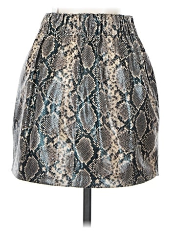Zara Basic Faux Leather Skirt (view 2)