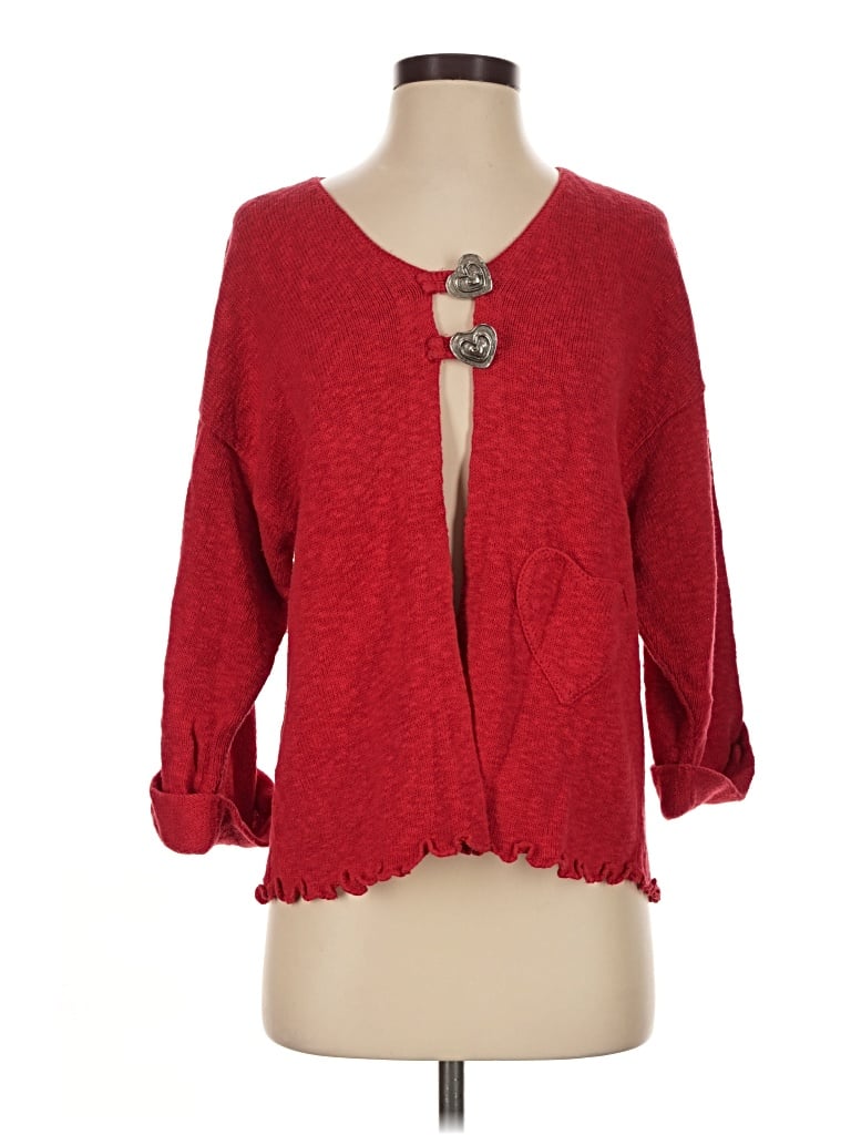Pre-owned Coldwater Creek Cardigan Sweater In Red