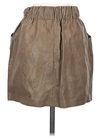 Zara Basic Faux Leather Skirt (view 2)