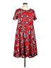 Lularoe Print Red Casual Dress Size 2XL - photo 1