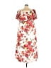 Roaman's 100% Polyester Floral Red Casual Dress Size 22 - photo 1
