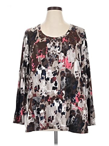 LOGO by Lori Goldstein 3/4 Sleeve Blouse (view 1)