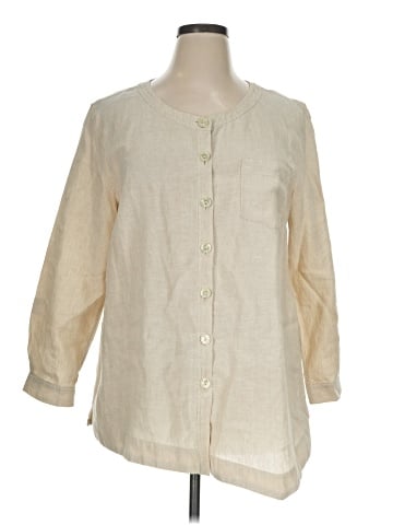 Jones New York Sport 3/4 Sleeve Button-Down Shirt (view 1)